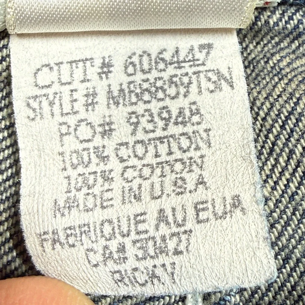 True Religion Ricky Jeans Men 34 (Fits 36x28) Blue Faded Whiskered Straight